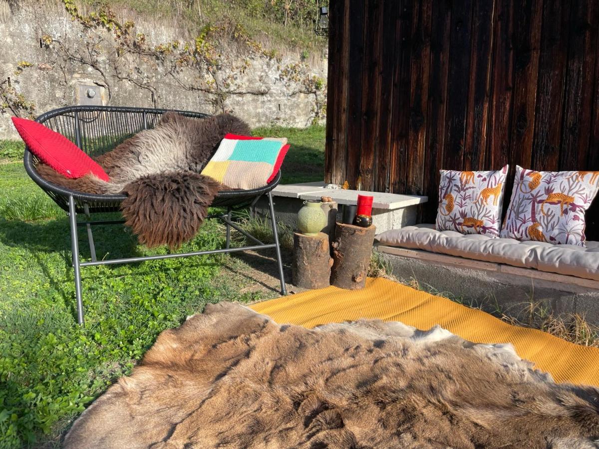 Jolie Cabane Avec Jacuzzi Pour Les Amoureux De La Nature Tullins Buitenkant foto